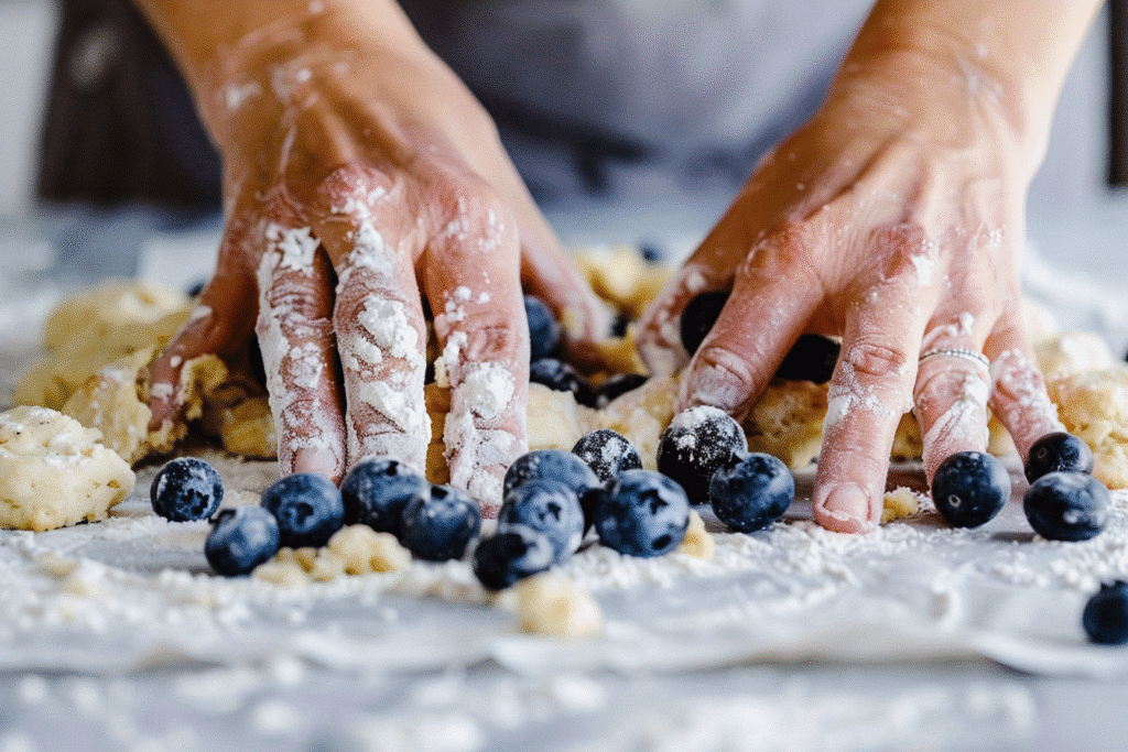 Easy Gluten Free Blueberry Scones That Actually Fluff and Crumble Right 8 Shaping gluten free blueberry scone dough