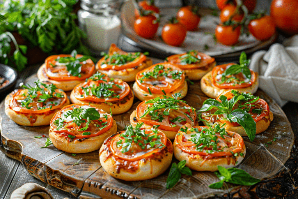 Gluten Free Bagel Bites Pizza: Simple Homemade Recipe + Tips 10 Gluten free bagel bites pizza served on platter