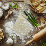 Wonton Gluten Free Wrappers: Easy Homemade Recipe That Really Works 6 Homemade gluten free wonton wrappers on parchment