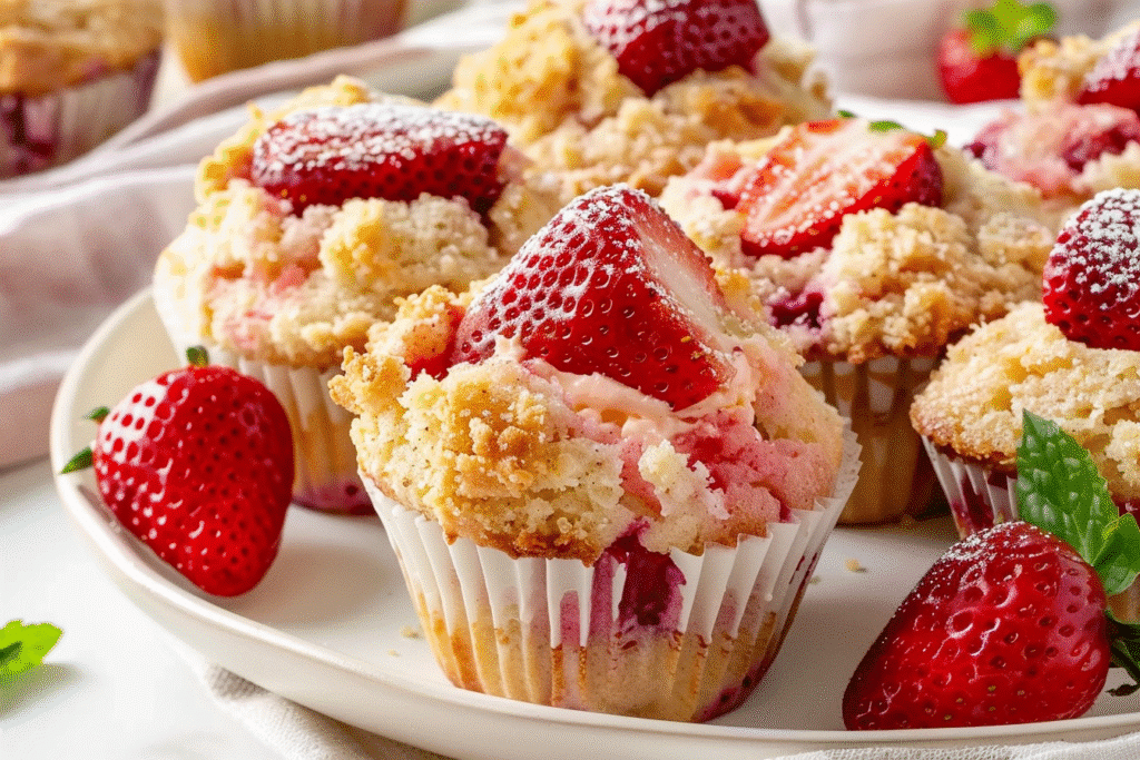 Gluten Free Strawberry Cheesecake Muffins – Soft, Sweet, and Easy 11 Gluten Free Strawberry Cheesecake Muffins